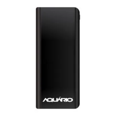 Carregador Portátil Aquario 10.000mAh, 2 Portas USB, Preto - CP 10000 - R$55