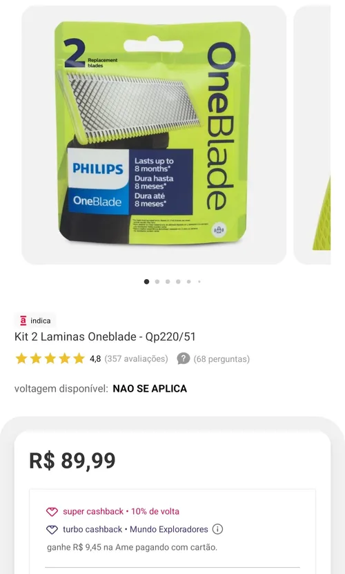 Imagem na descrição da promoção