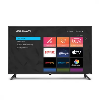 Smart TV aoc 39 Polegadas HD Roku TV Série 5195