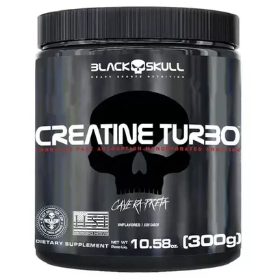 Creatine Turbo 300g - Black Skull - Massa Muscular