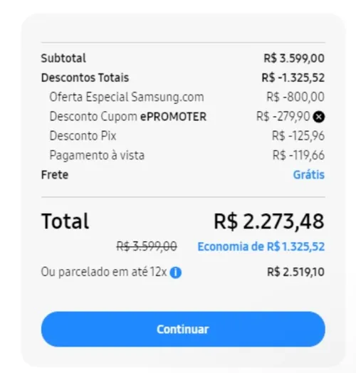 Imagem na descrição da promoção