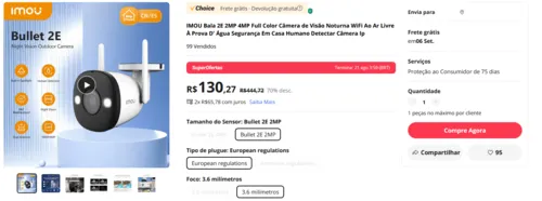 Imagem na descrição da promoção