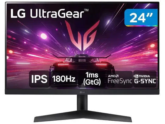 [Magazine Luiza/Moedas] Monitor Gamer 180Hz Ultrawide 1ms LG 24GS60F-B.AWZM 24" Full HD IPS HDMI DisplayPort FreeSync 24GS60F-B