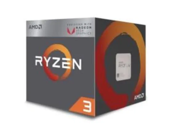 Processador AMD Ryzen 3 2200G, Cooler Wraith Stealth, Cache 6MB, 3.5GHz | R$ 550