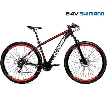 Bicicleta 29 KSW XLT 24V Câmbio Shimano TZ Freio a Disco MTB Alumínio