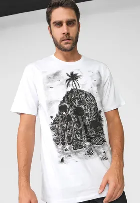 Camiseta Volcom Isla Muerta Branca | TAM P e M