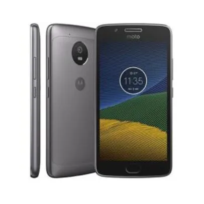 Smartphone Motorola Moto G5 XT1672 Platinum com 32GB, Tela de 5'', Dual Chip, Android 7.0, 4G, Câmera 13MP, Processador Octa-Core e 2GB de RAM - R$594