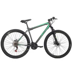 Bicicleta Status Bikes Flexus Aro 29 Freio a Disco 21 Marchas - Grafite/Verde