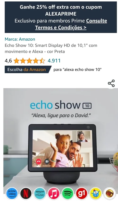 Imagem na descrição da promoção