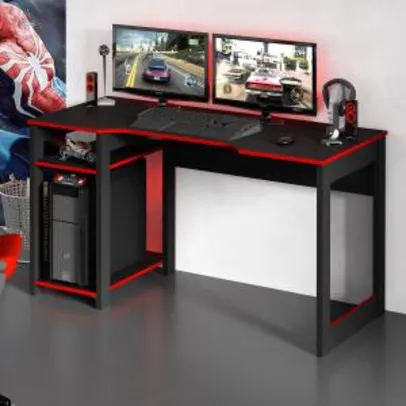 Mesa Para Computador Gamer Tecno Mobili ME4152 2 Prateleiras - R$201