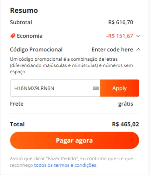 Imagem na descrição da promoção