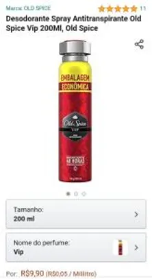 [PRIME] Desodorante Spray Antitranspirante Old Spice Vip 200ml | R$ 10