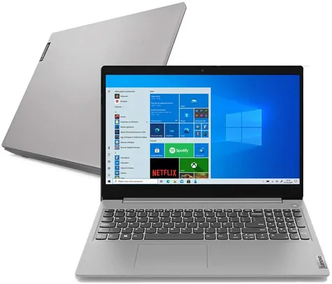[Prime] Notebook Lenovo Ultrafino IdeaPad 3i, Intel Core i5-10210U, 8GB RAM, 256GB SSD | R$3641