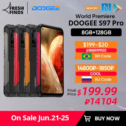 Smartphone doogee s97 pro 8gb + 128gb | R$ 1072