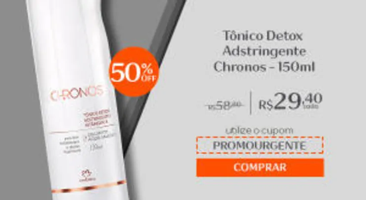 Tônico Detox Adstringente Chronos 150ml - R$29,40