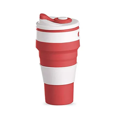 COPO SILICONE PORTÁTIL 500 ML VERMELHO CO8500