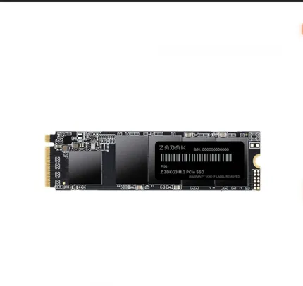 SSD Zadak ZDKG3 1TB, PCIe Gen 3x4 M.2 NVMe, Leitura 3000MBs e Gravação 2000MBs, ZS1TBZDKG3-1