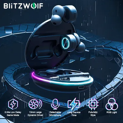 Fone bluetooth BlitzWolf BW-FLB3 Gaming TWS | R$189