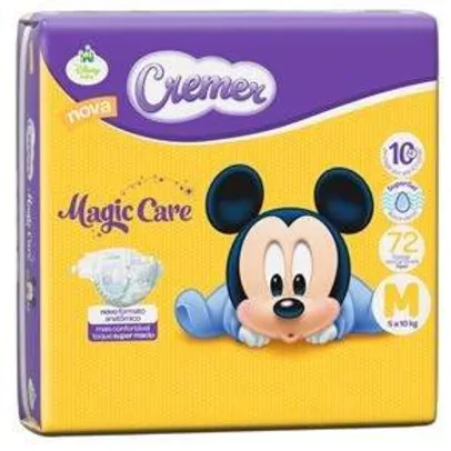 [Extra] Fralda Cremer Disney Baby Magic Care com 72 Unidades – Tamanho M - por R$35