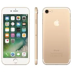 iPhone 7 Apple 3D Touch, iOS 11, Touch ID, Câm.12MP, Resistente à Água e Sistema de Alto-falantes Estéreo, 32GB, Dourado, Tela HD de 4,7"