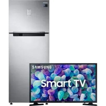 [Combo] Geladeira Samsung Duplex RT46K6261S8 Inox 453L + Smart TV LED 32'' Samsung 32T4300 HD - WIFI