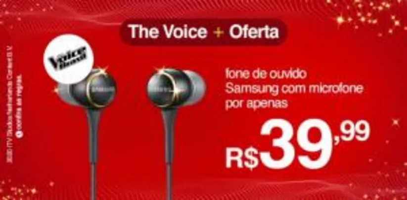 Saindo por R$ 24,9: Fone de ouvido IG935 Intra Auricular Preto com microfone Samsung | R$40 | Pelando