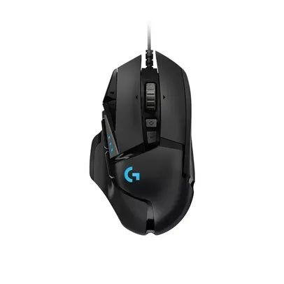 [Taxa inclusa] Mouse Gamer Logitech G502 HERO com RGB LIGHTSYNC, Sensor HERO 25K, Ajustes de Peso e 11 Botões Programáveis