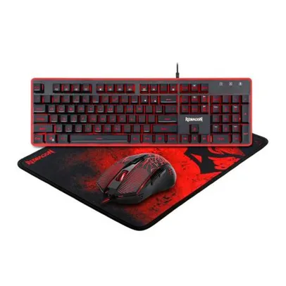 Combo Gamer Teclado Mouse e Headset, Redragon S107