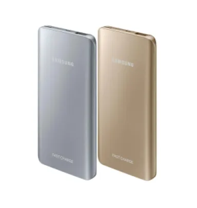 Bateria Externa Samsung FAST CHARGE Eb-Pn920u Dourada 5200mah para Smartphone por R$ 157,02