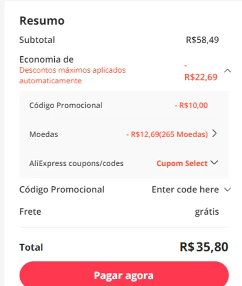 Imagem na descrição da promoção