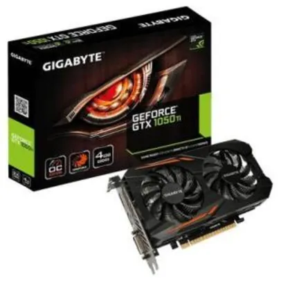 Placa de Vídeo Gigabyte GeForce GTX 1050 Ti OC 4G | R$870