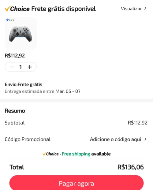 Imagem na descrição da promoção