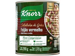 [App+Ouro+Leve 3 Pague2] Feijão Vermelho em Conserva Knorr - Saladinha de Grãos 170g | R$ 2,66 cada