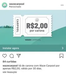 Waze Carpool por R$ 2,00 por carona