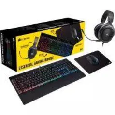 [R$360 AME] Kit Gamer Corsair: Headset HS50 + Teclado K55 RGB + Mouse Harpoon RGB Pro + Mousepad MM100 | R$450