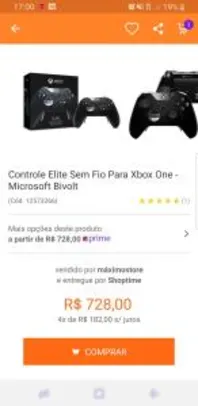 Controle Elite Sem Fio Para Xbox One - Microsoft Bivolt | R$661