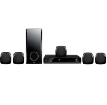 Home Theater LG DH4130S 5.1 Canais, DVD, Karaokê, USB e HDMI R$469