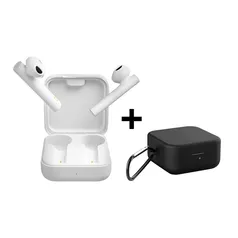 Fone de Ouvido Bluetooth Mi True Wireless Earphones 2 Basic + Capa Protetora de Silicone com Mosquet&#227;o de Brinde