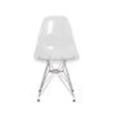 Cadeira Eiffel Eames Dsr Transparente Base Cromada Sala Cozinha Jantar