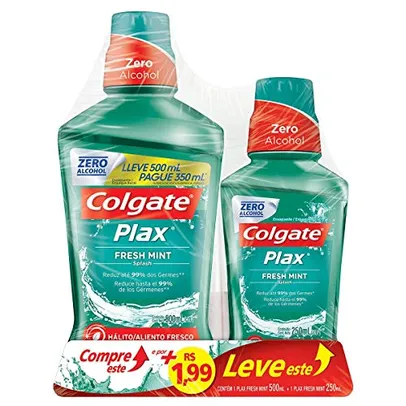 Enxaguante Bucal Colgate Plax Fresh Mint 500ml - Colgate Plax IceFusion 250ml