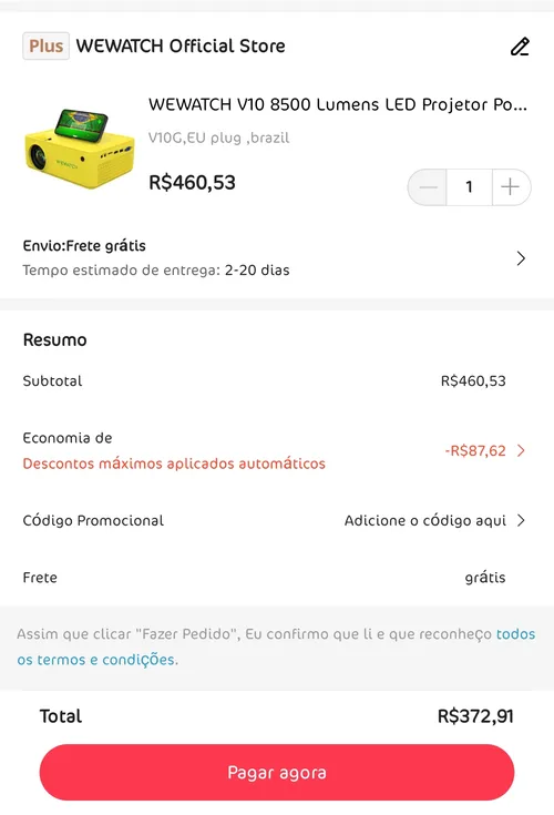 Imagem na descrição da promoção