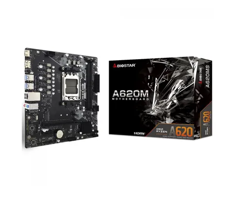 Placa Mãe Biostar A620MS, Chipset A620, AMD AM5, MATX, DDR5