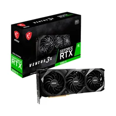 Placa de Vídeo RTX 3060 TI Ventus 3X 8GD6X OC MSI NVIDIA GeForce, 8GB GDDR6X, DLSS, Ray Tracing, G-Sync