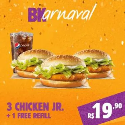 3 Chicken JR + Free Refil