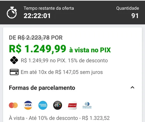 Imagem na descrição da promoção