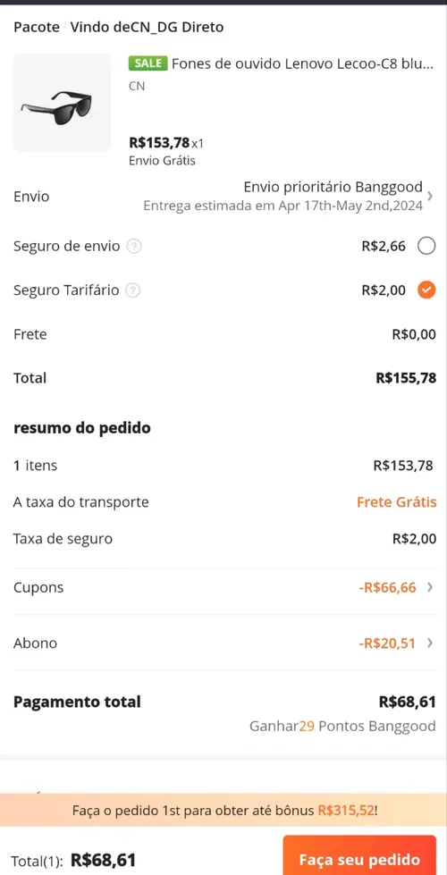 Imagem na descrição da promoção