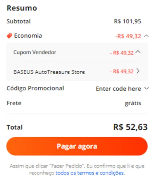 Imagem na descrição da promoção