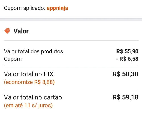 Imagem na descrição da promoção