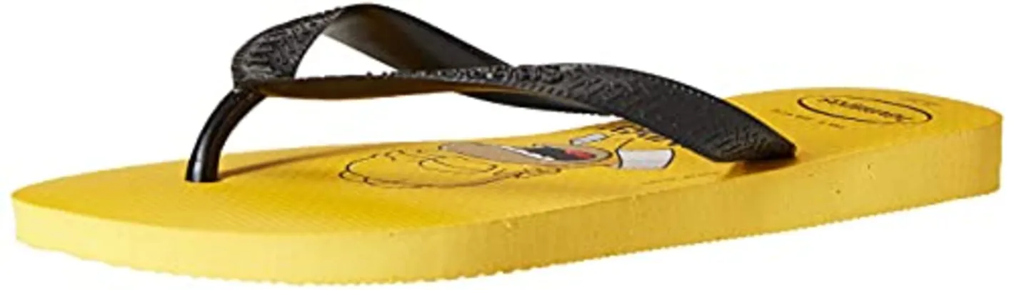 Chinelo Simpsons, Havaianas, Adulto Unissex, Amarelo Ouro, 33/34