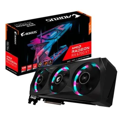 Placa de Vídeo Gigabyte Aorus Radeon RX 6700 XT Elite 12G, RGB, GDDR6, DLSS, Ray Tracing -| R$ 5500